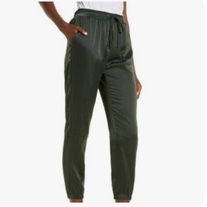 Socialite Green Silky Jogger Pants